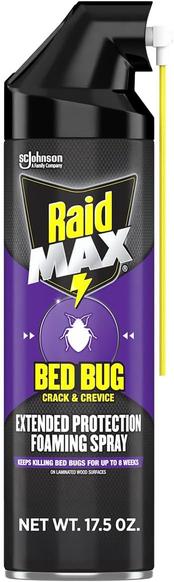 Raid MAX Foaming Crack & Crevice Bed Bug Killer, 17.5 oz