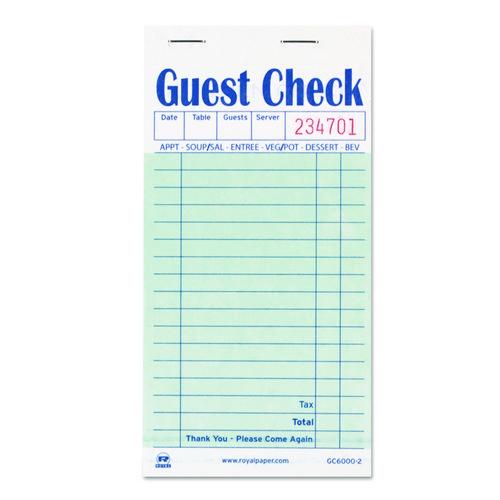 Guest Check Pads - 50 sheets (60/CARTON)