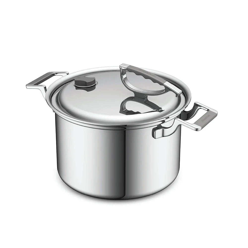 CookCraft 8 Qt. Tri-Ply Stock Stainless Steel Pot Strainer SET