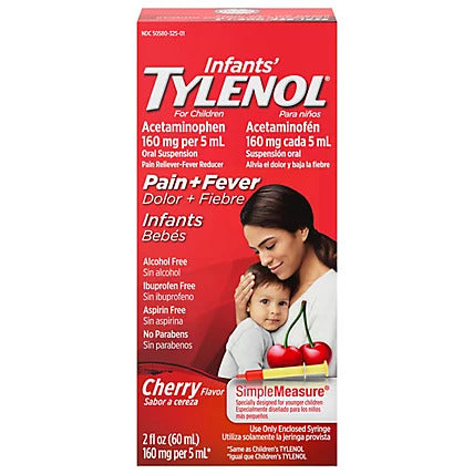 Infants’ Tylenol Cherry Acetaminophen Oral Suspension, 1oz