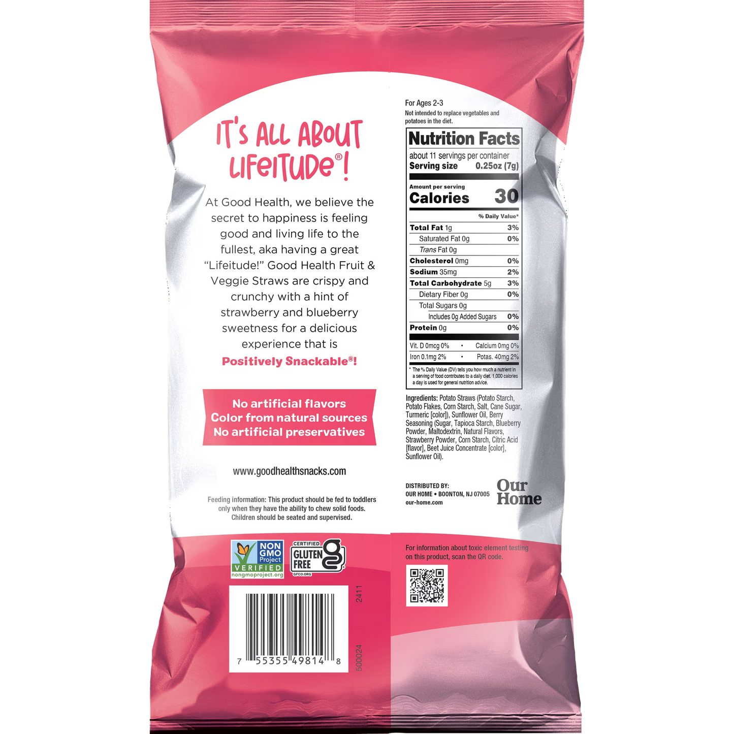 Good Health Fruit & Veg Straws,2.75oz