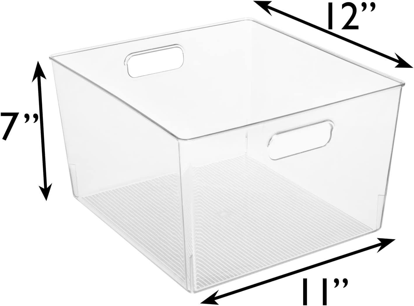 ClearSpace Clear Plastic Storage Bins 12” x 11” x 7”
