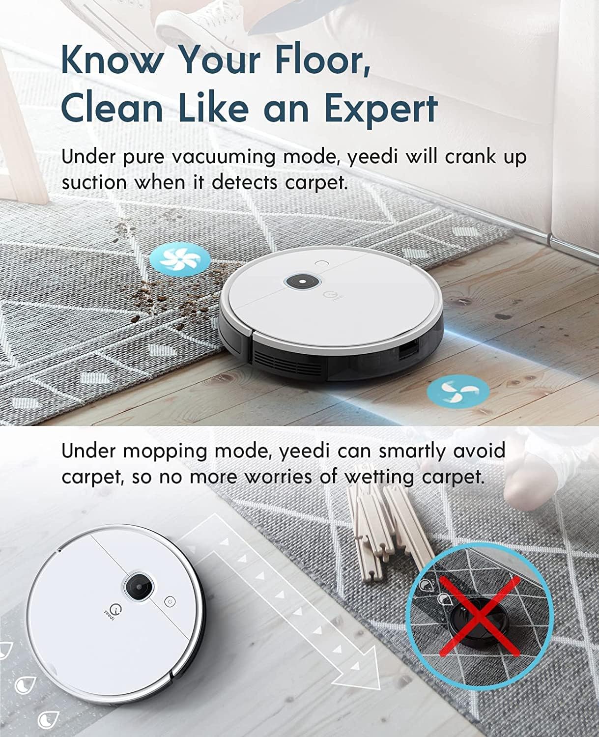 Yeedi Vac Station Robot Vacuum and Mop, Self Emptying 3-in-1 Cleaner