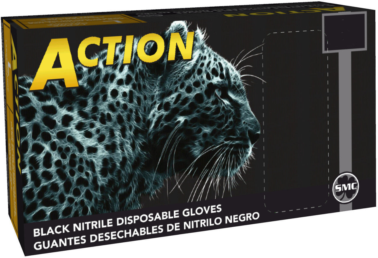 Shamrock Black 6Mil Nitrile Gloves,100/Box