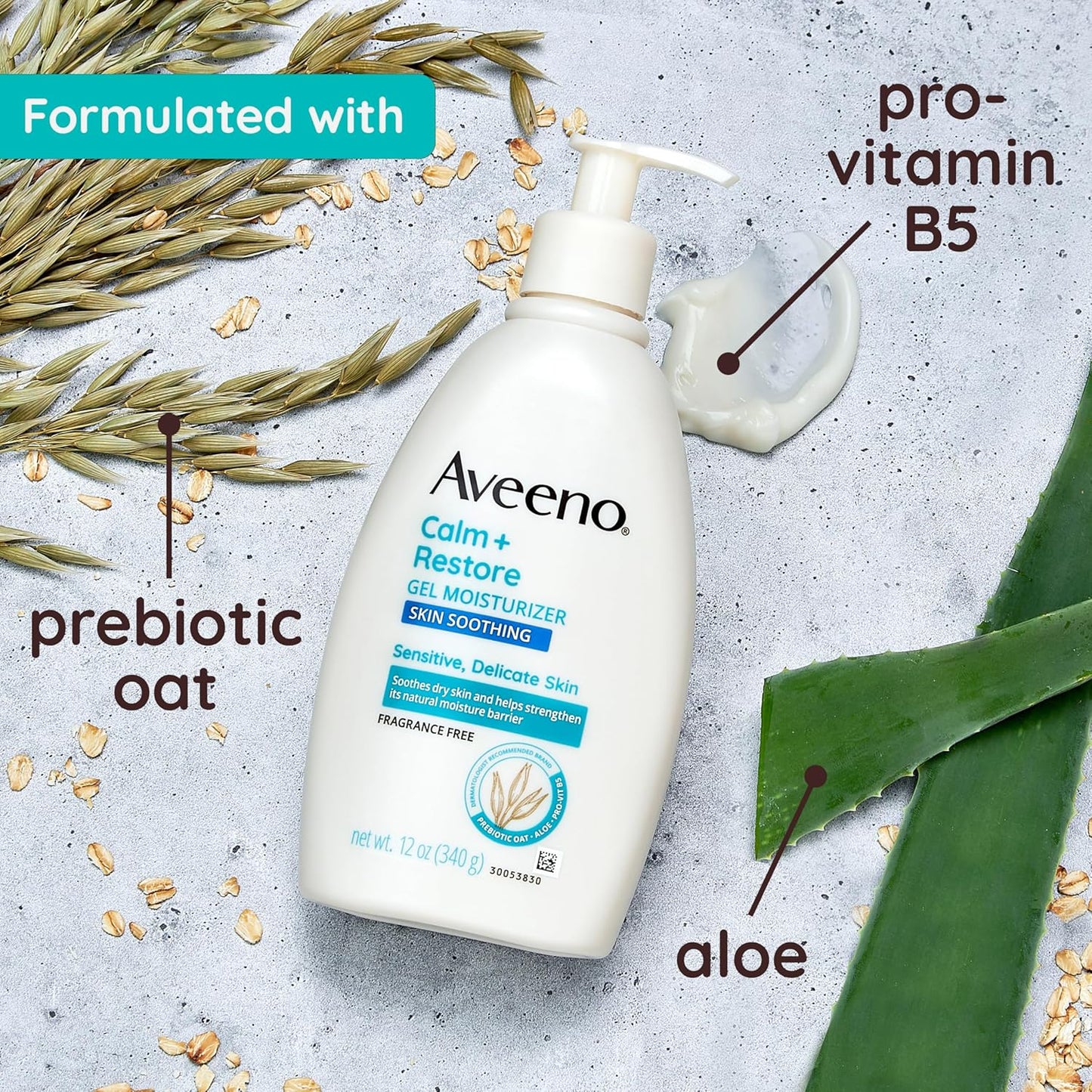 Aveeno Calm + Restore Gel Body Moisturizer, 12oz