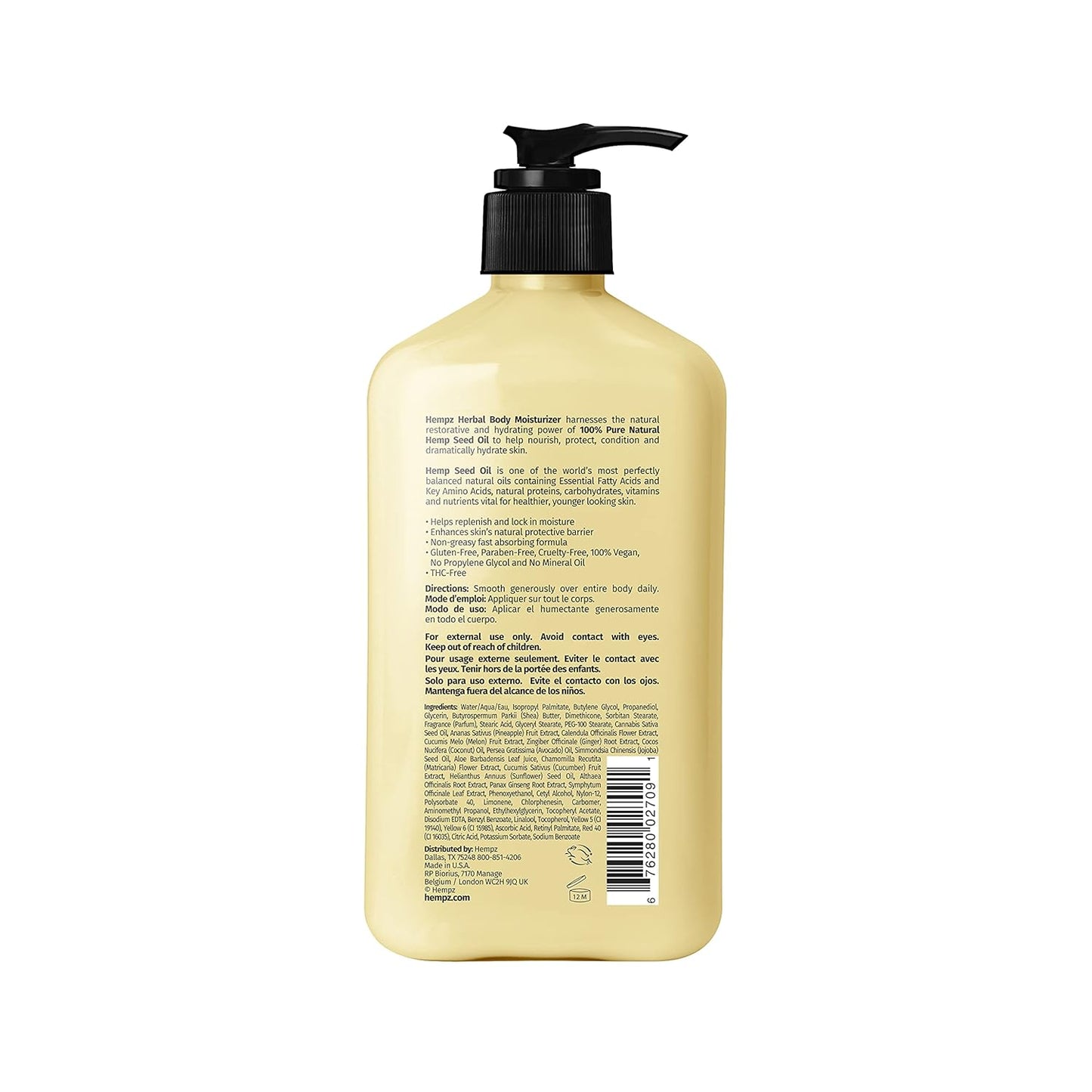 Hempz Sweet Pineapple & Honey Melon Herbal Body Moisturizer, 17 oz