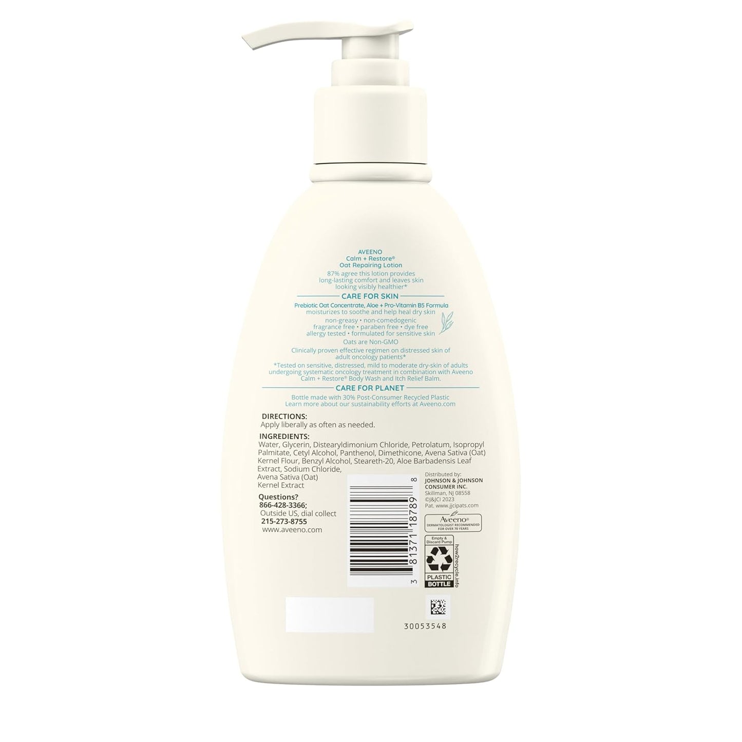 Aveeno Body Lotion, Sensitive Skin,12 oz