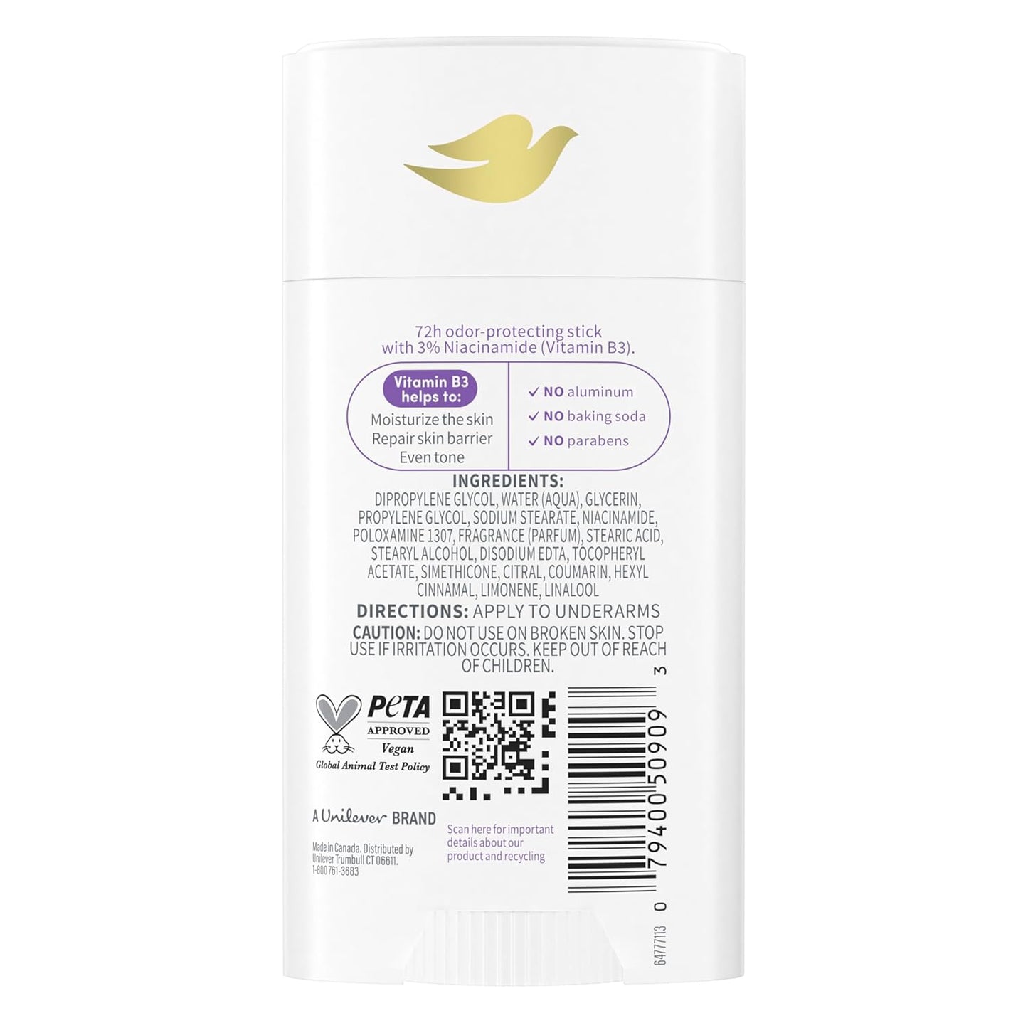 Dove Lavender & Chamomile Deodorant Stick, 2.6 oz