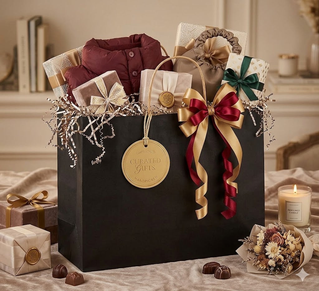 60ct - Medium Black Kraft Paper Shopping Bags with Handles