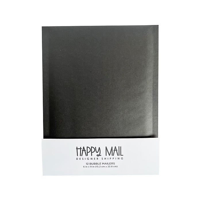 6" x 9" Self-Sealing Bubble Mailer, Black