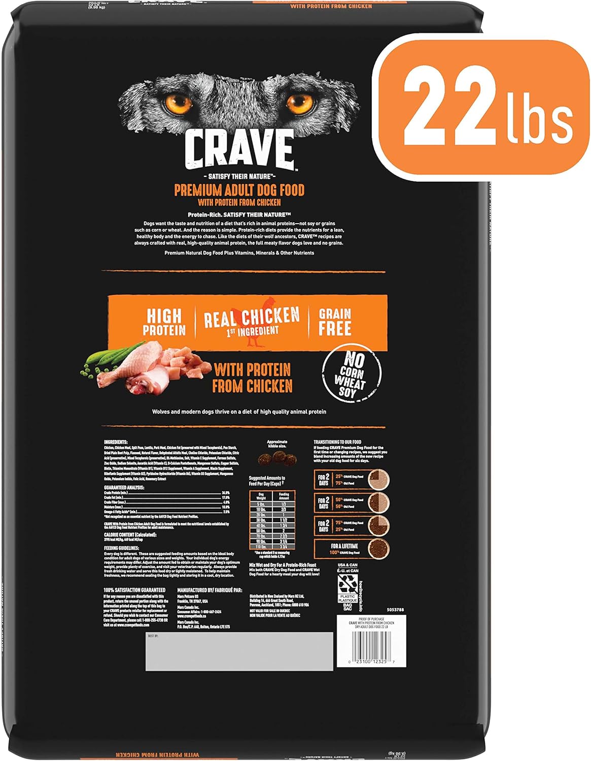 22 LB CRAVE DOG FOOD