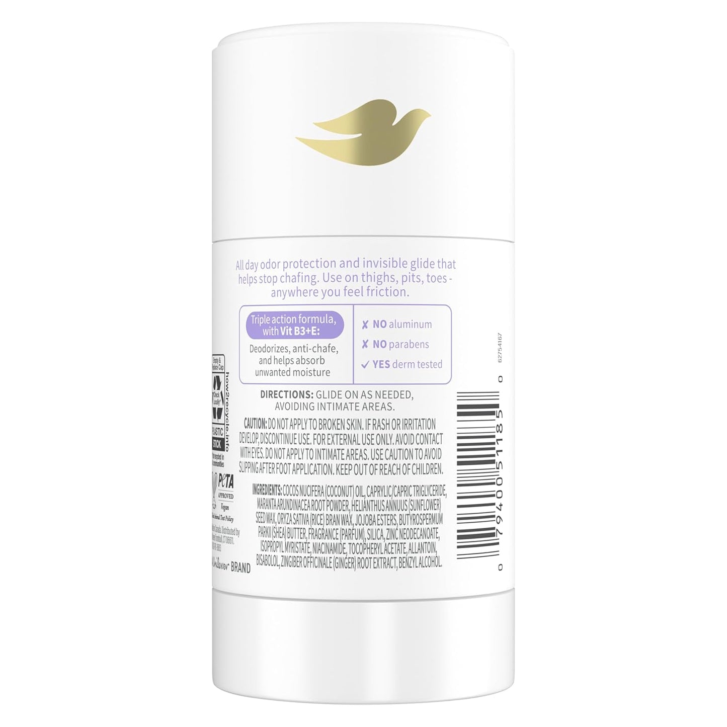 Dove Whole Body Deodorant, Coconut & Vanilla, 2.6oz