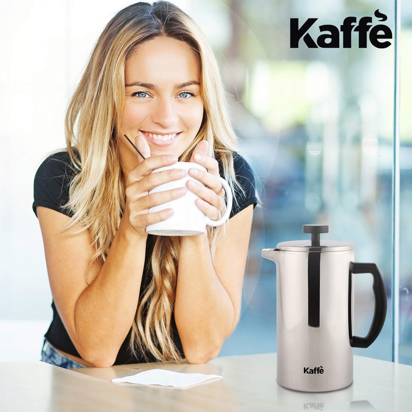 Stainless Steel French Press Coffee Maker,27oz