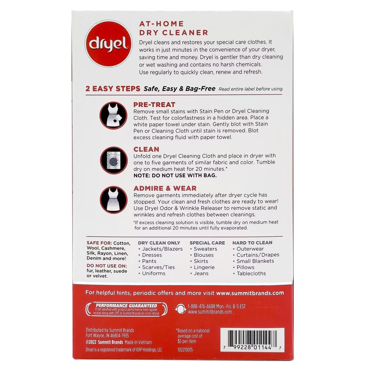 Dryel At‑Home Dry Cleaner Kit, 5ct