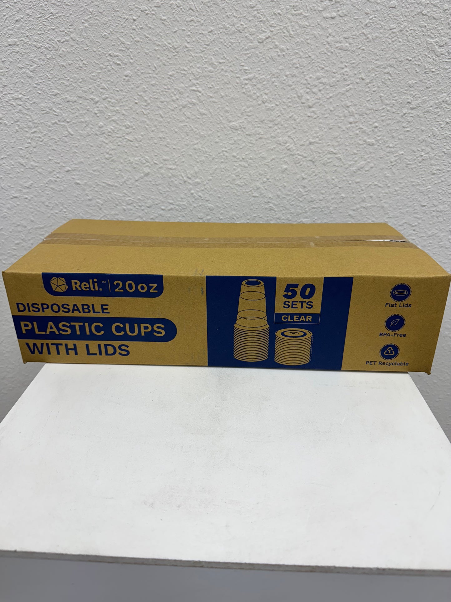 PET Cup and Lid 20oz - 50ct