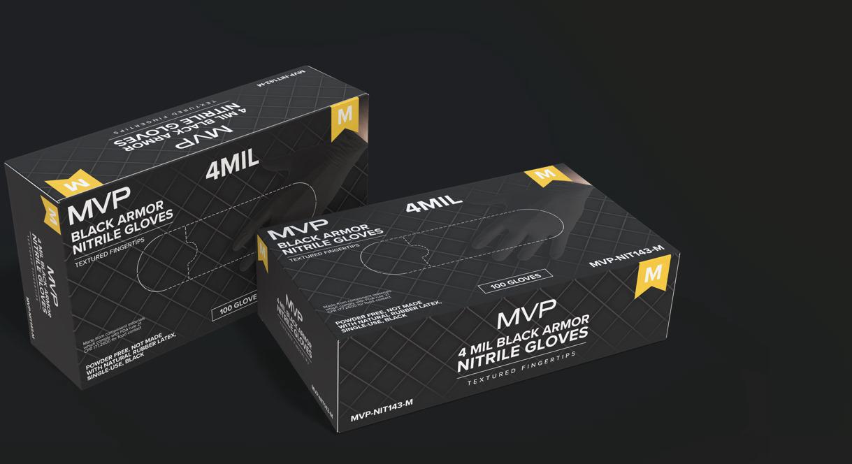 Black 4Mil Nitrile Gloves,100/Box