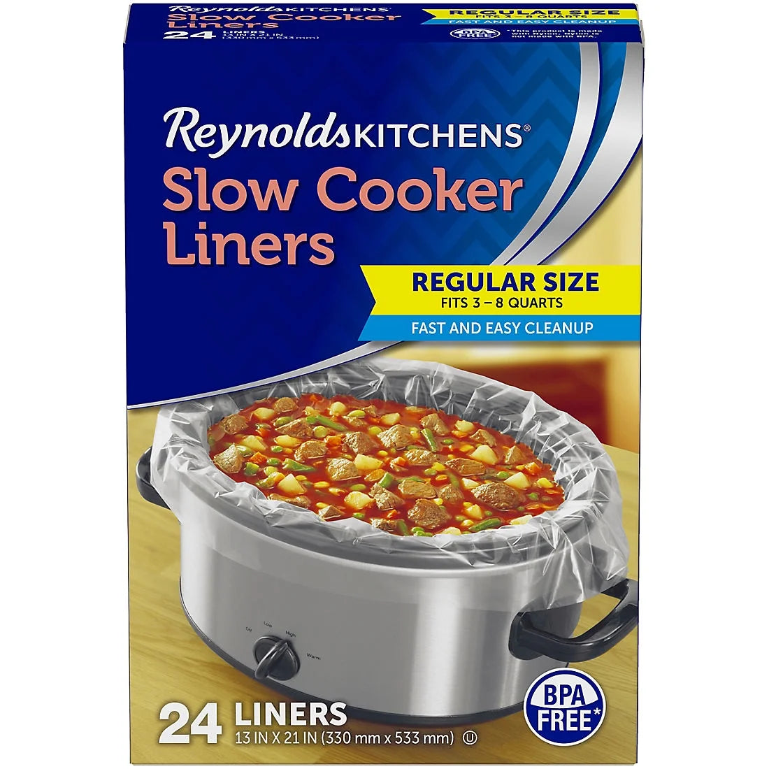 Reynolds Kitchens Slow Cooker Liners, Regular Size,24ct
