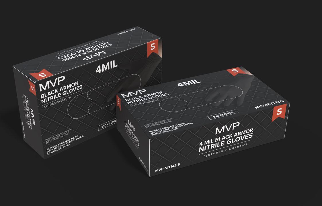 Black 4Mil Nitrile Gloves,100/Box