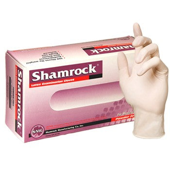 Shamrock Latex Gloves,Exam, 5Mil, 100/Box