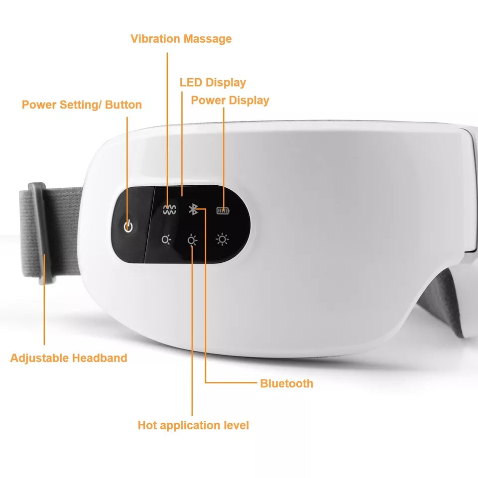 Eye Massager Heat and Vibration Compression Bluetooth Music