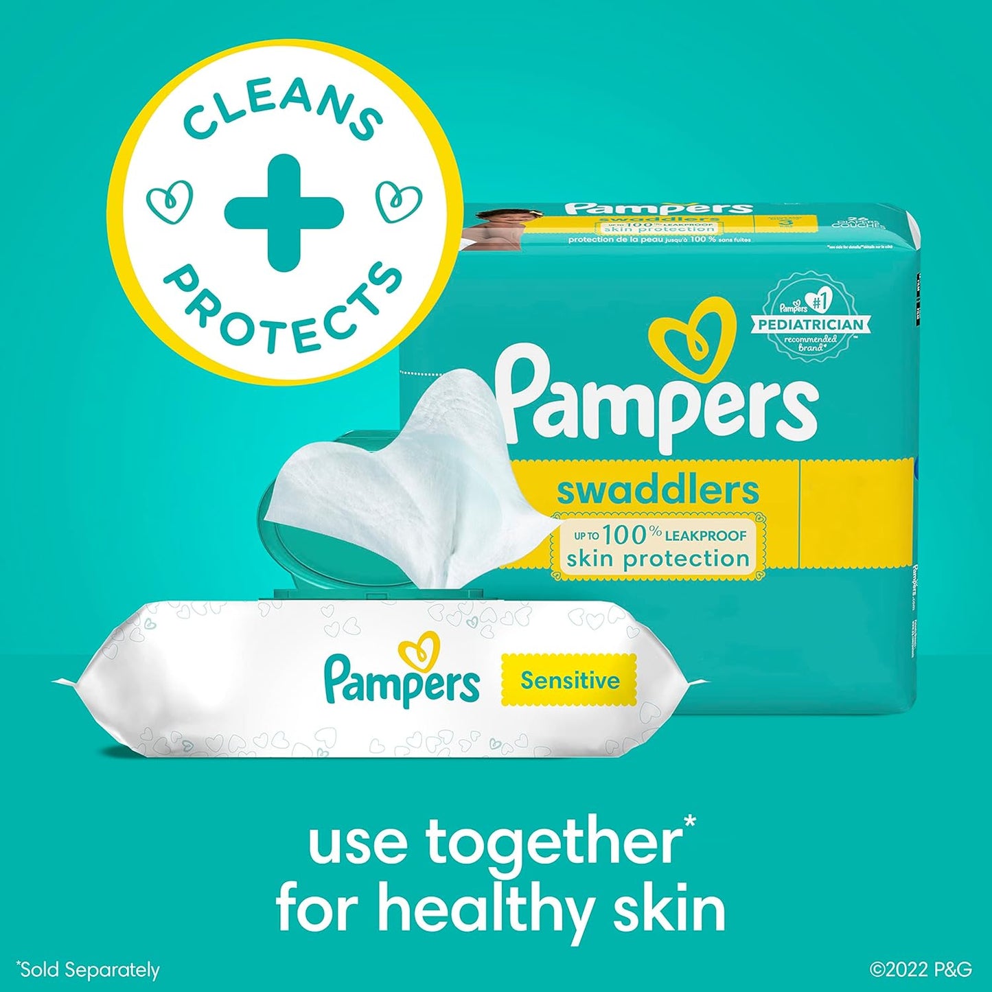 Pampers Sensitive Baby Wipes, 448 count