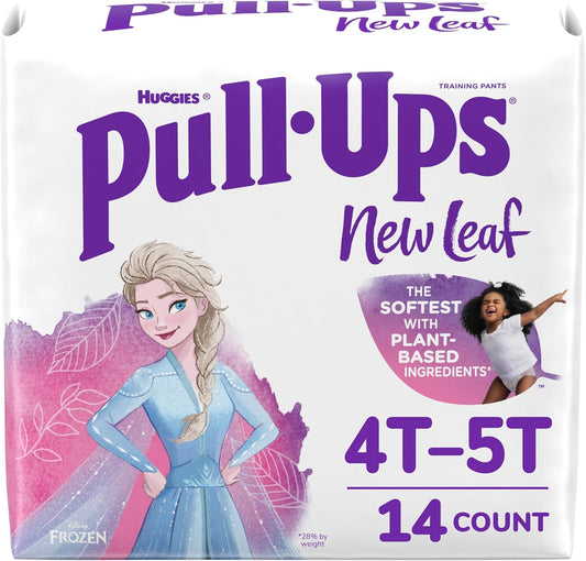 Pull‑Ups New Leaf Girls’ Disney Frozen Training Pants, Size 4T–5T, 14ct