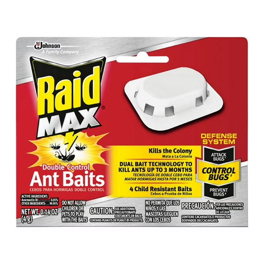 Raid Max Double Control Ant Bait, 4ct