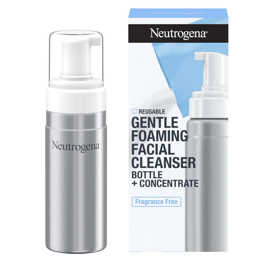 Neutrogena Reusable Gentle Foaming Facial Cleanser Starter Kit, Fragrance‑Free 7.5 oz