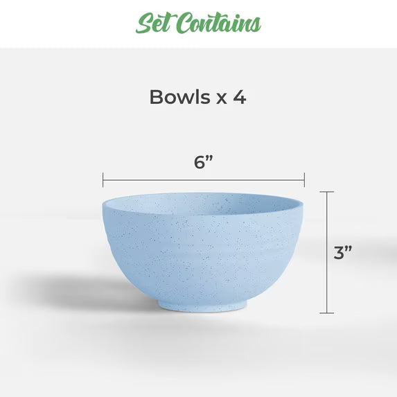 13oz Wheat Straw Bowls Set of 4