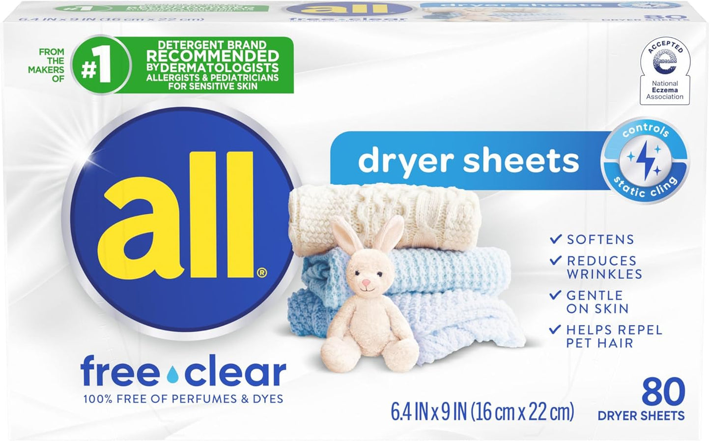 All Fabric Softener Sheets 80ct