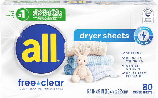 All Fabric Softener Sheets 80ct