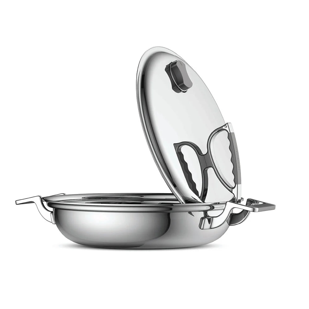 CookCraft 12” Tri-Ply Gourmet Covered Stainless Steel Casserole