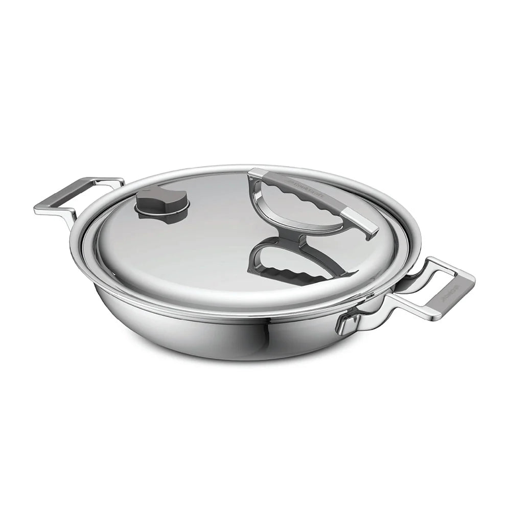 CookCraft 12” Tri-Ply Gourmet Covered Stainless Steel Casserole