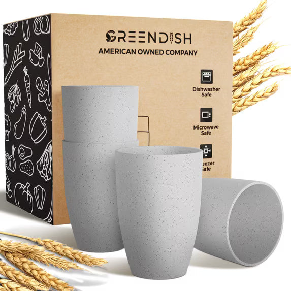 12 oz Wheat Straw Cups Set of 4