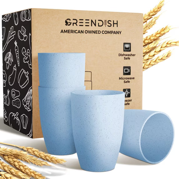 12 oz Wheat Straw Cups Set of 4