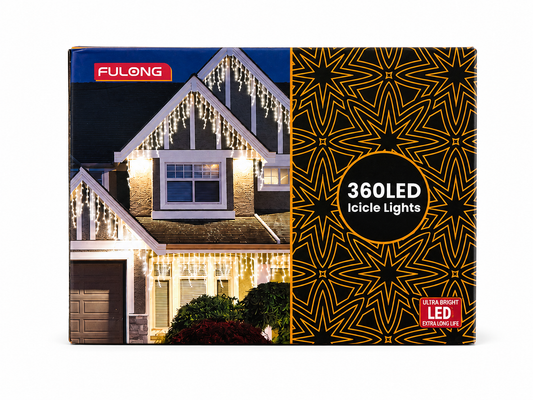 FULONG 360 LED Icicle Lights – Ultra Bright Holiday Lights