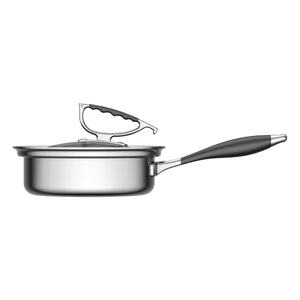 CookCraft  8" Saute Pan with Glass Latch Lid