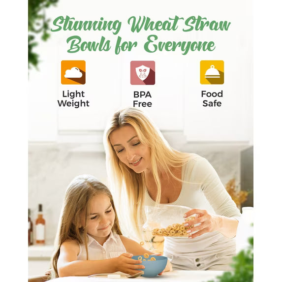 13oz Wheat Straw Bowls Set of 4