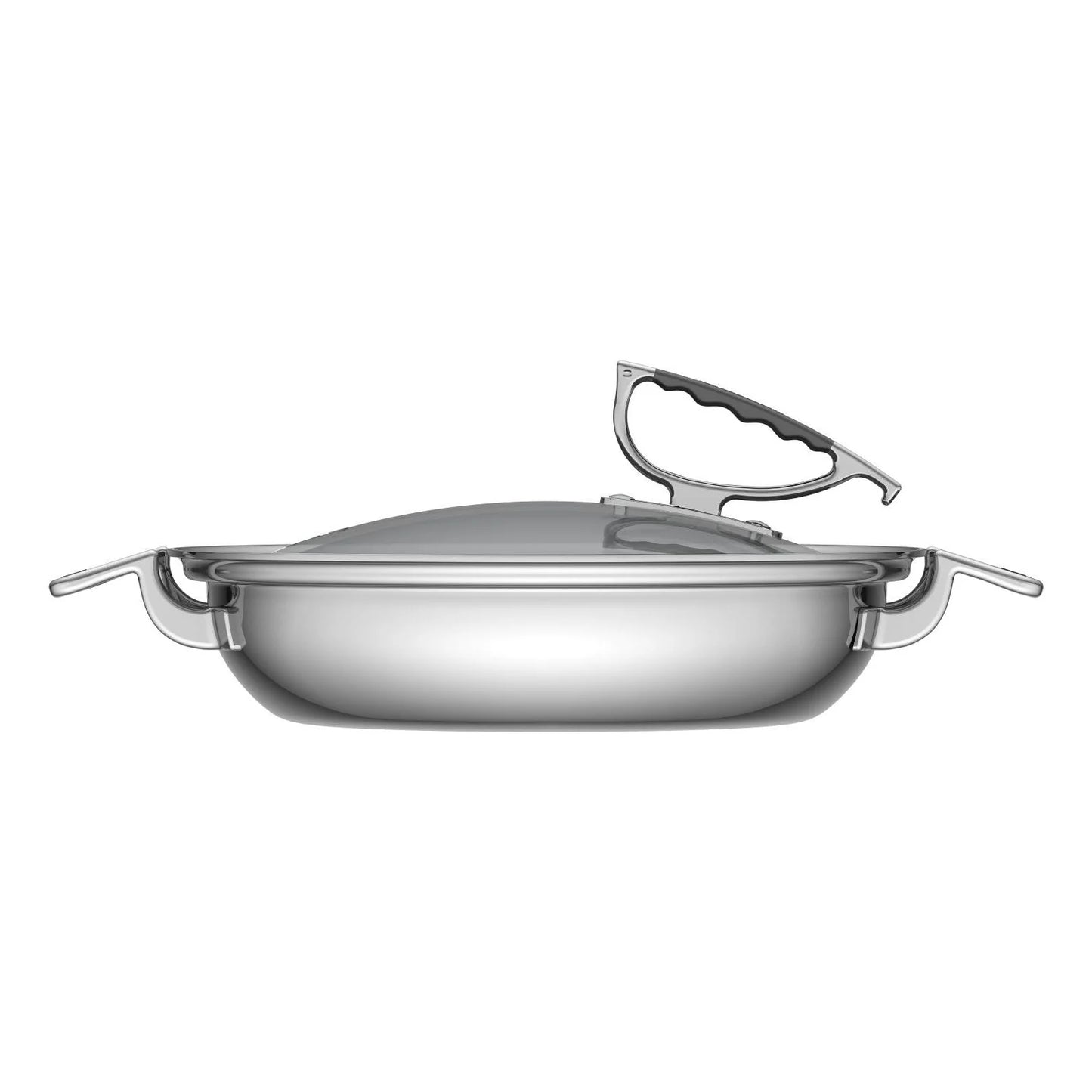 CookCraft  12" Dual Handle Casserole with Glass Latch Lid