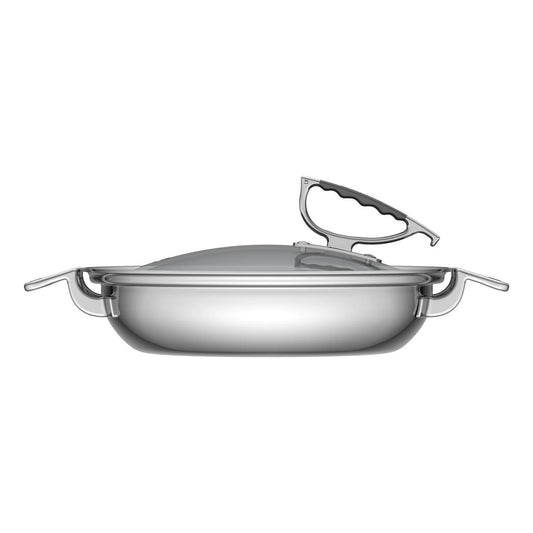 CookCraft  12" Dual Handle Casserole with Glass Latch Lid