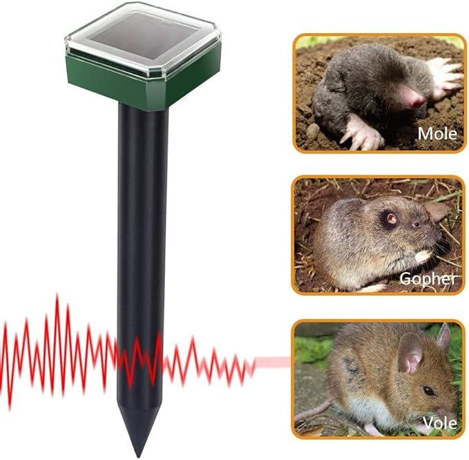 Solar Ultrasonic Mole & Gopher Repellents