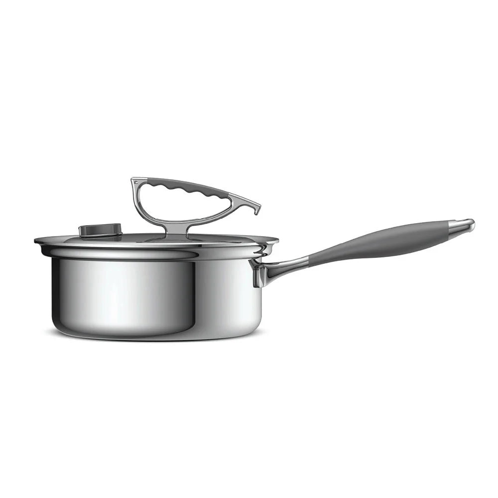 CookCraft 3 Qt. Tri-Ply Sauce Pan with Lid