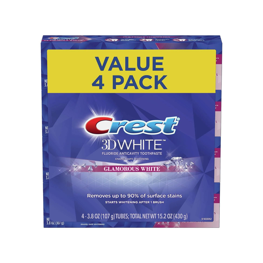 Crest Toothpaste 3D Glamorous White, Mint, 3.8oz