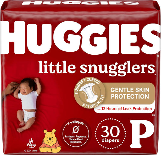 Huggies Little Snugglers Disposable Diapers, Size Preemie, 30ct