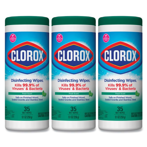 Clorox® Disinfecting Wipes, Fresh Scent, Kills Covid-19 Virus 35 Count