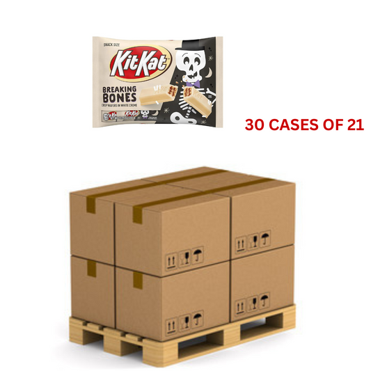 KIT KAT Breaking Bones White Creme Snack Size, 10.29 oz (30 CASES OF 21)