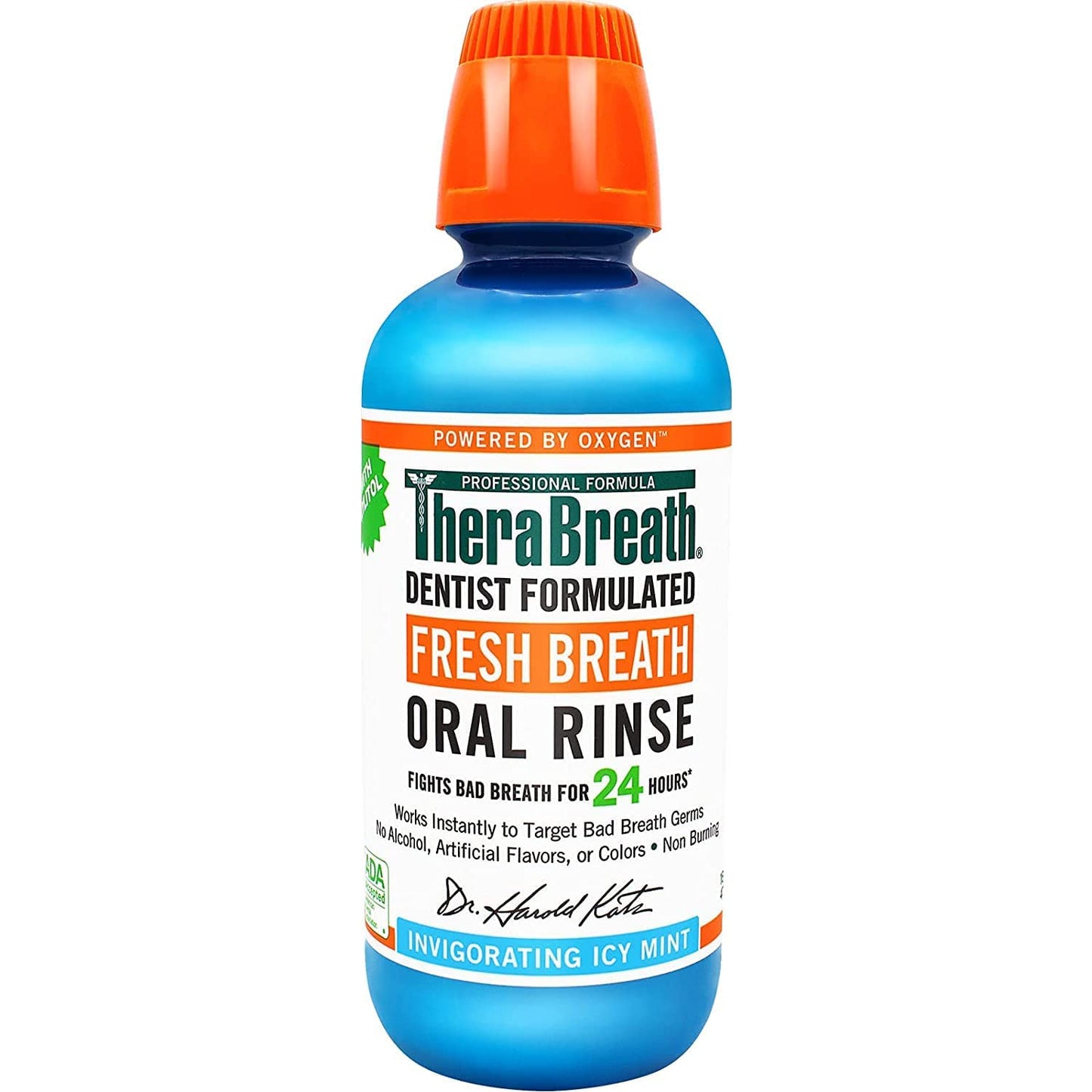 TheraBreath,Mouthwash, Icy Mint,Alcohol-Free, 16oz