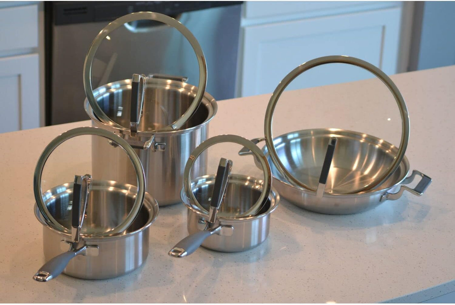 CookCraft 8 Piece Set With Glass Latch Lid