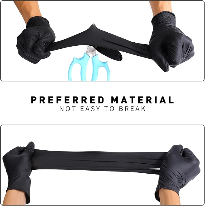 LW Black 5Mil Nitrile Exam Gloves,100/Box (10/carton) - 1,000 GLOVES