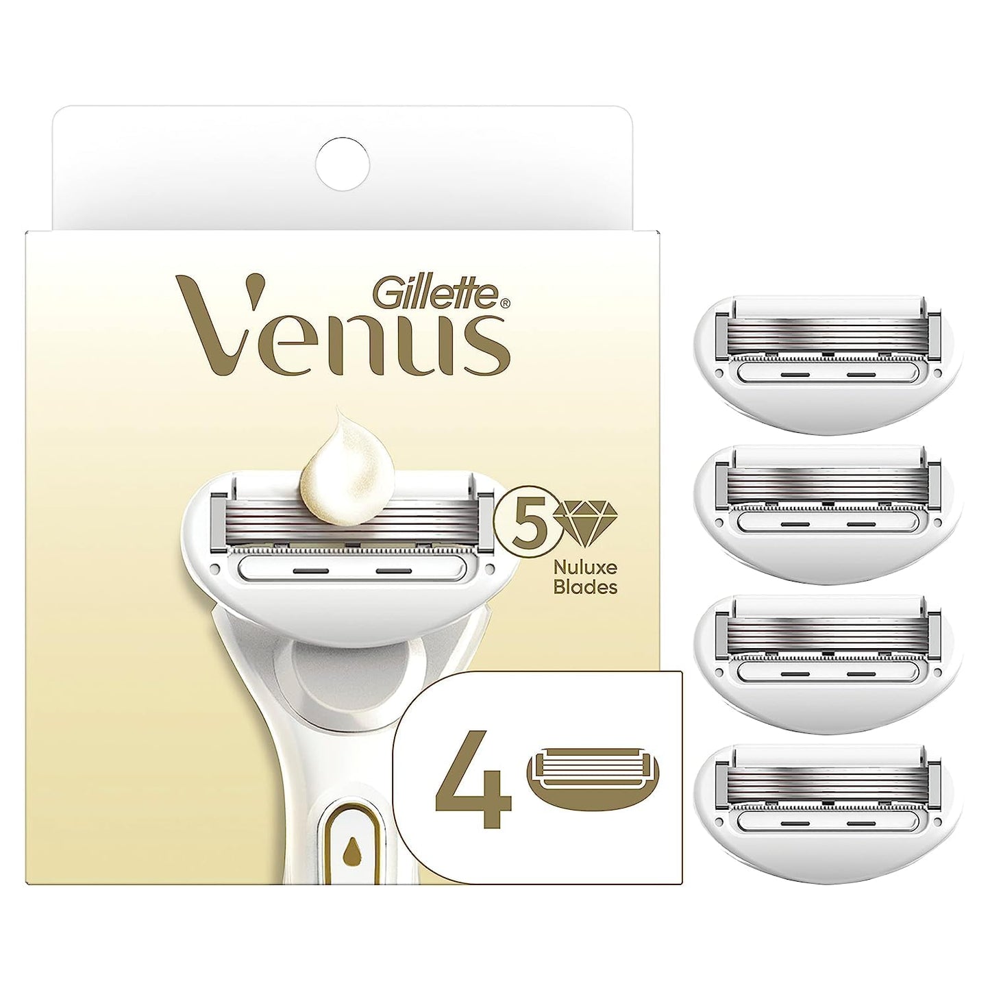 Gillette Venus Radiant Skin Women razor blade refills, 4ct